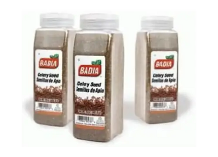 three bottles of badia ground coffee sitting on a white surface