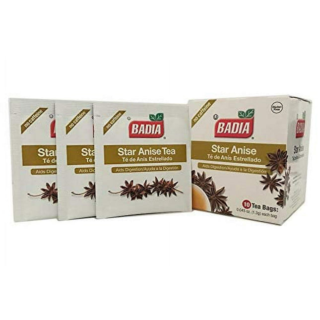 Badia Star Anise Bags Natural Herbs Slimming Caffeine-Free 10ct (2 Pack) - Food & Beverages > Non-Alcoholic Drinks