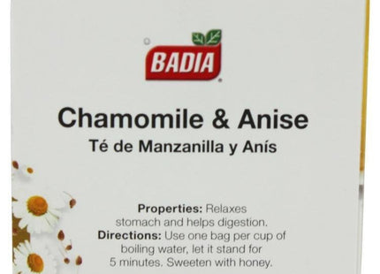 Badia Te de Manzanilla Spices Chamomile & Anise Bags 25ct (12 Pack) - Food Beverages > Non-Alcoholic Drinks Infusions