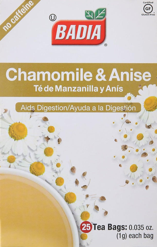 Badia Te de Manzanilla Spices Chamomile & Anise Bags 25ct (12 Pack) - Food Beverages > Non-Alcoholic Drinks Infusions