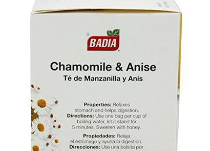 Badia Te de Manzanilla Spices Chamomile & Anise Bags 25ct (12 Pack) - Food Beverages > Non-Alcoholic Drinks Infusions