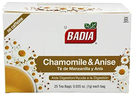 Badia Te de Manzanilla Spices Chamomile & Anise Bags 25ct (12 Pack) - Food Beverages > Non-Alcoholic Drinks Infusions