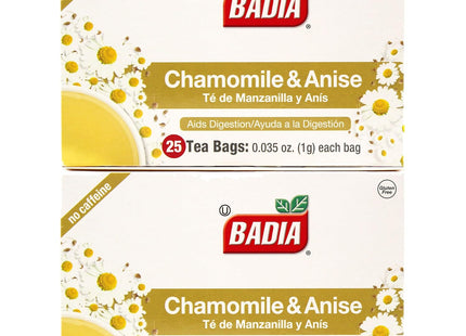 Badia Te de Manzanilla Spices Chamomile & Anise Bags 25ct (2 Pack) - Food Beverages > Non-Alcoholic Drinks Infusions