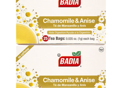 Badia Te de Manzanilla Spices Chamomile & Anise Bags 25ct (2 Pack) - Food Beverages > Non-Alcoholic Drinks Infusions