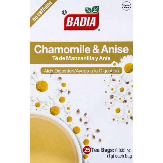 Badia Te de Manzanilla Spices Chamomile & Anise Bags 25ct (24 Pack) - Food Beverages > Non-Alcoholic Drinks Infusions