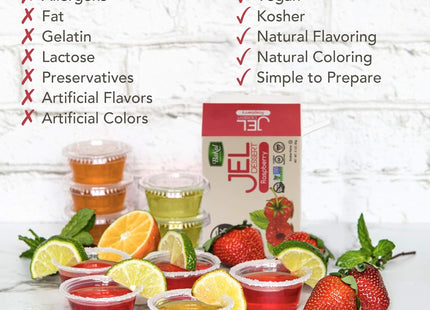 Bakol Jel Dessert All Natural Vegan Jell Strawberry Flavor 3oz - Food & Beverages > Baking Desserts Puddings Mixes