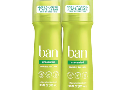 Ban Original Invisible Roll-On Antiperspirant Deodorant Unscented 3.5oz 24-Pack - Personal Care > Bath & Body