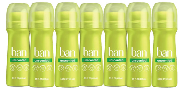 Ban Original Invisible Roll-On Antiperspirant Deodorant Unscented 3.5oz (7 Pack) - Personal Care > Bath & Body