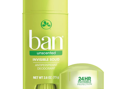 Ban Invisible Solid Antiperspirant Deodorant Unscented 2.6oz (12 Pack) - Personal Care > Bath & Body Anti-Perspirant