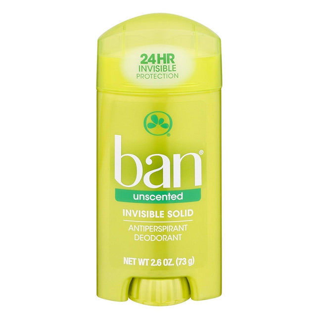 Ban Invisible Solid Antiperspirant Deodorant Unscented 2.6oz (12 Pack) - Personal Care > Bath & Body Anti-Perspirant