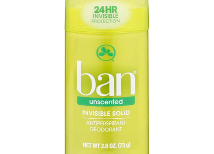 Ban Invisible Solid Antiperspirant Deodorant Unscented 2.6oz - Personal Care > Bath & Body Anti-Perspirant