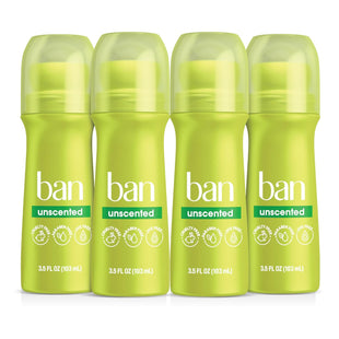 Ban Original Invisible Roll-On Antiperspirant Deodorant Unscented 3.5oz (4 Pack) - Personal Care > Bath & Body