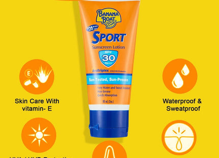 Banana Boat Sport SPF 30 Performance Spectrum Sunscreen Lotion 3 Floz (24 Pack) - Personal Care > Sun Protection &