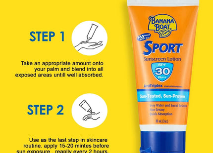 Banana Boat Sport SPF 30 Performance Spectrum Sunscreen Lotion 3 Floz (24 Pack) - Personal Care > Sun Protection &