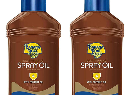 Banana Boat Dark Tanning Oil Spray SPF4 Sunscreen 8 oz (2 Pack) - Personal Care > Sun Protection &