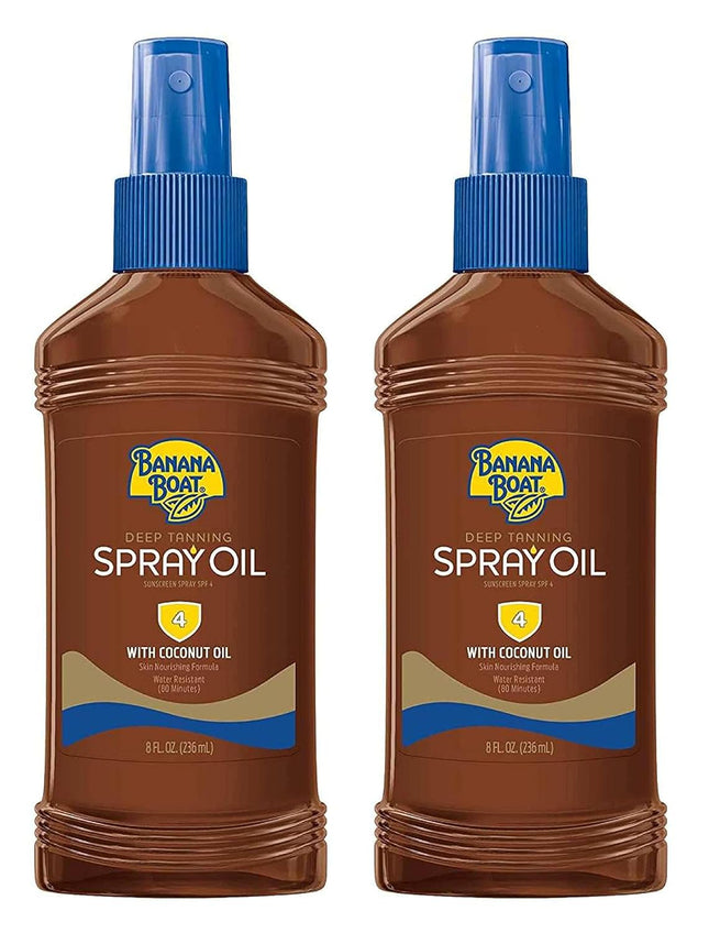 Banana Boat Dark Tanning Oil Spray SPF4 Sunscreen 8 oz (2 Pack) - Personal Care > Sun Protection &