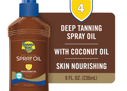 Banana Boat Dark Tanning Oil Spray SPF4 Sunscreen 8 oz (2 Pack) - Personal Care > Sun Protection &