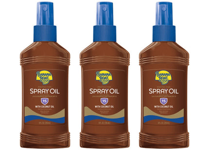Banana Boat Protective Spectrum Tanning Oil Spray Sunscreen SPF 15 8oz (12 Pack) - Personal Care > Sun Protection &
