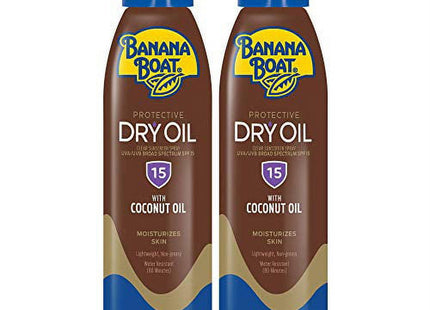 Banana Boat Protective Tanning Dry Oil SPF 15 Clear Spray Sunscreen 6oz (2 Pack) - Personal Care > Sun Protection &