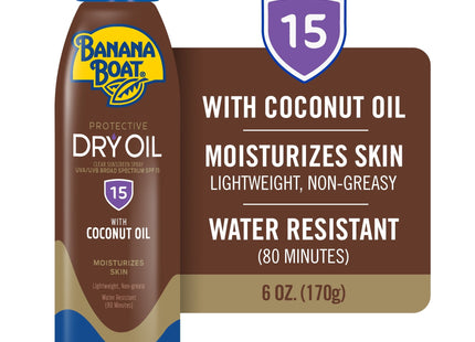 Banana Boat Protective Tanning Dry Oil SPF 15 Clear Spray Sunscreen 6oz (2 Pack) - Personal Care > Sun Protection &