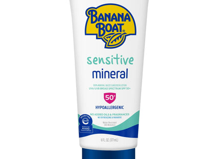 Banana Boat Sensitive Mineral Sunscreen Lotion SPF 50 6oz (2 Pack) - Personal Care > Sun Protection & Tanning