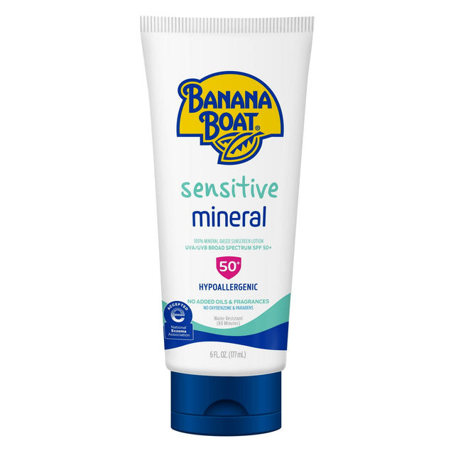 Banana Boat Sensitive Mineral Sunscreen Lotion SPF 50 6oz (2 Pack) - Personal Care > Sun Protection & Tanning