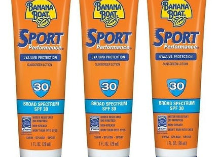Banana Boat Sport SPF 30 Performance Spectrum Sunscreen Lotion 3 Floz (6 Pack) - Personal Care > Sun Protection &