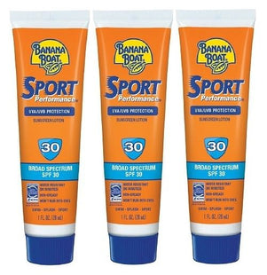 Banana Boat Sport SPF 30 Performance Spectrum Sunscreen Lotion 3 Floz (3 Pack) - Personal Care > Sun Protection &