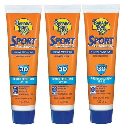 Banana Boat Sport SPF 30 Performance Spectrum Sunscreen Lotion 3 Floz (3 Pack) - Personal Care > Sun Protection &