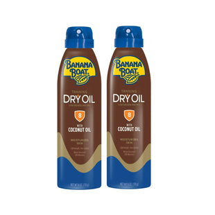 Banana Boat Ultra Mist Dry Oil Clear SPF 8 Sunscreen Spray 6oz (2 Pack) - Personal Care > Sun Protection & Tanning