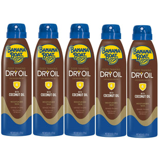 Banana Boat Ultramist Deep Dry Oil Tanning Spray SPF 4 Sunscreen 6oz (5 Pack) - Personal Care > Sun Protection &