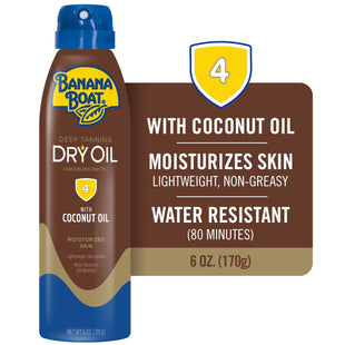 Banana Boat Ultramist Deep Dry Oil Tanning Spray SPF 4 Sunscreen 6oz (12 Pack) - Personal Care > Sun Protection &