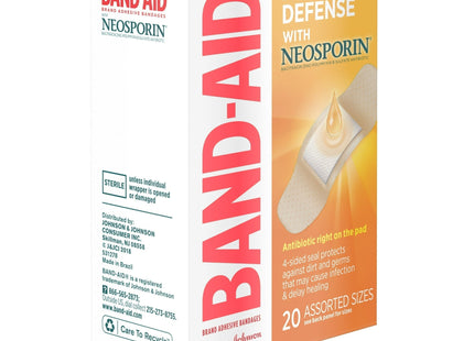 Band-Aid Brand Bandages with Neosporin Antibiotic Assorted Sizes 20ct (4 Pack) - Health Care > First Aid Gauze &