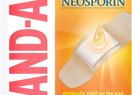 Band-Aid Brand Bandages with Neosporin Antibiotic Assorted Sizes 20ct (4 Pack) - Health Care > First Aid Gauze &