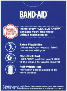 Band-Aid Brand Flexible Fabric Adhesive Bandages All One Size 30ct (5 Pack) - Health Care > First Aid Gauze & Dressings