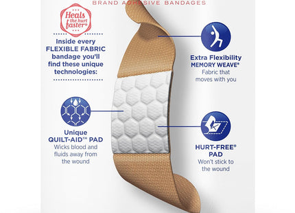Band-Aid Brand Flexible Fabric Adhesive Bandages All One Size 30ct (5 Pack) - Health Care > First Aid Gauze & Dressings