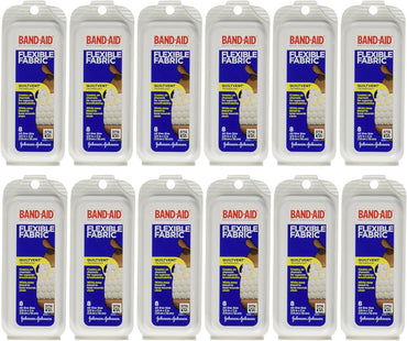 Band-Aid Brand Flexible Fabric Adhesive Bandages All One Size 8ct (12 Pack) - Health Care > First Aid Gauze & Dressings