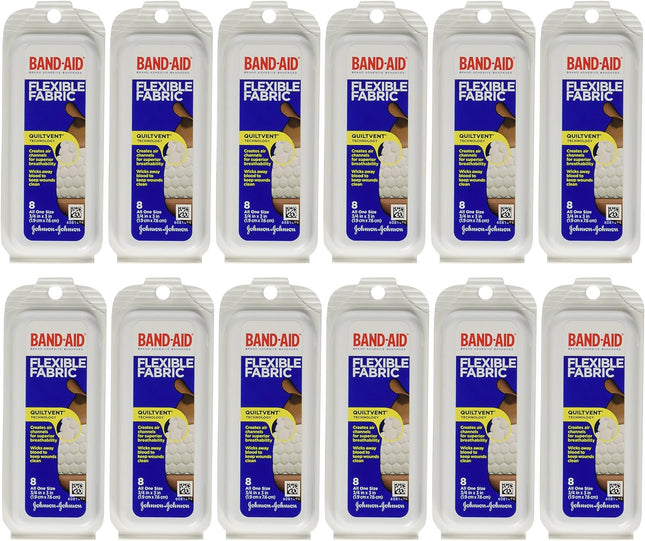 Band-Aid Brand Flexible Fabric Adhesive Bandages All One Size 8ct (12 Pack) - Health Care > First Aid Gauze & Dressings