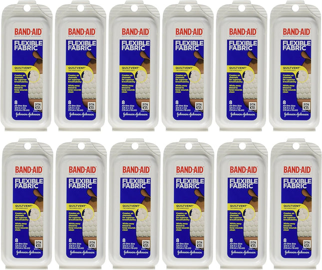 Band-Aid Brand Flexible Fabric Adhesive Bandages All One Size 8ct (12 Pack) - Health Care > First Aid Gauze & Dressings