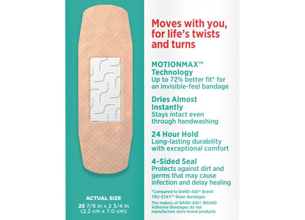 Band-Aid Brand Skin-Flex Adhesive Bandages All One Size 25ct (12 Pack) - Health Care > First Aid Gauze & Dressings