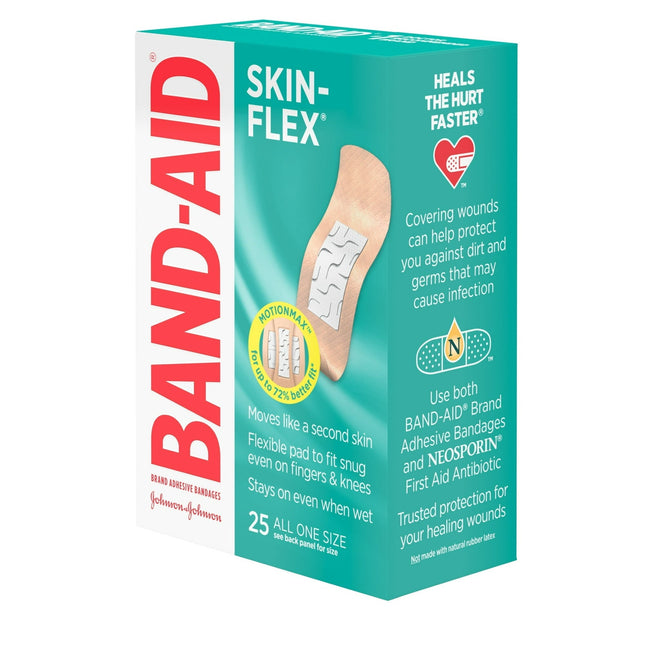 Band-Aid Brand Skin-Flex Adhesive Bandages All One Size 25ct (2 Pack) - Health Care > First Aid Gauze & Dressings