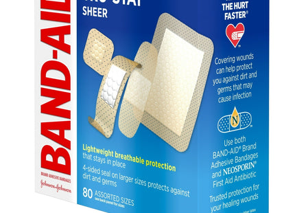Band-Aid Brand Tru-StaySheer Adhesive Bandages Assorted 80ct (6 Pack) - Health Care > First Aid Gauze & Dressings