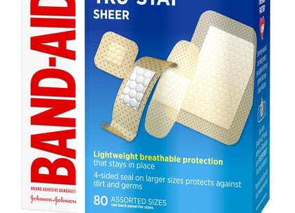 Band-Aid Brand Tru-StaySheer Adhesive Bandages Assorted 80ct (6 Pack) - Health Care > First Aid Gauze & Dressings