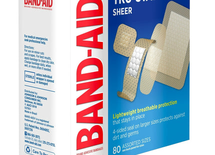 Band-Aid Brand Tru-StaySheer Adhesive Bandages Assorted 80ct (6 Pack) - Health Care > First Aid Gauze & Dressings