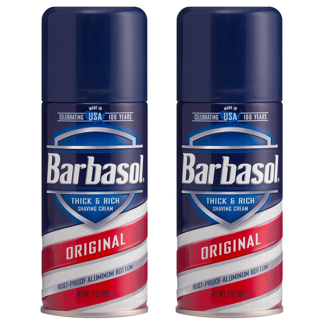 Barbasol Original Soothing Thick & Rich Shaving Cream Rust-Proof 7oz (2 Pack) - Personal Care > Grooming Creams Foams