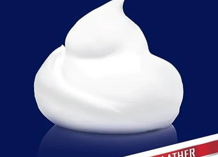 a white cream on a blue background