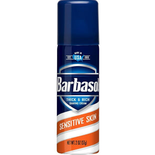 Barbasol Sensitive Skin Thick & Rich Shaving Cream for Men Travel 2oz (12 Pack) - Personal Care > Grooming Creams Foams