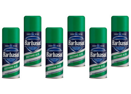 Barbasol Thick & Rich Soothing Aloe Shaving Cream Rust-proof 7oz (12 Pack) - Personal Care > Grooming Creams Foams Gels