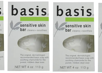 three bottles of basis skin care sitting on top of each other