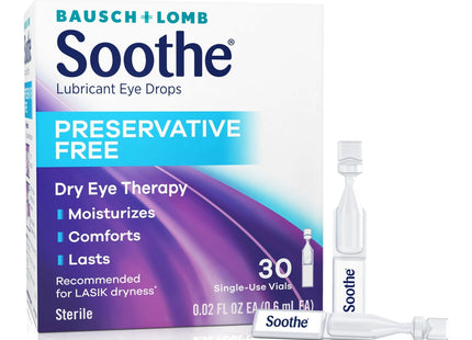 Bausch And Lomb Sooth Single-Use Lubricant Therapy Eye Drops 28ct (24 Pack) - Personal Care > Vision & Wash